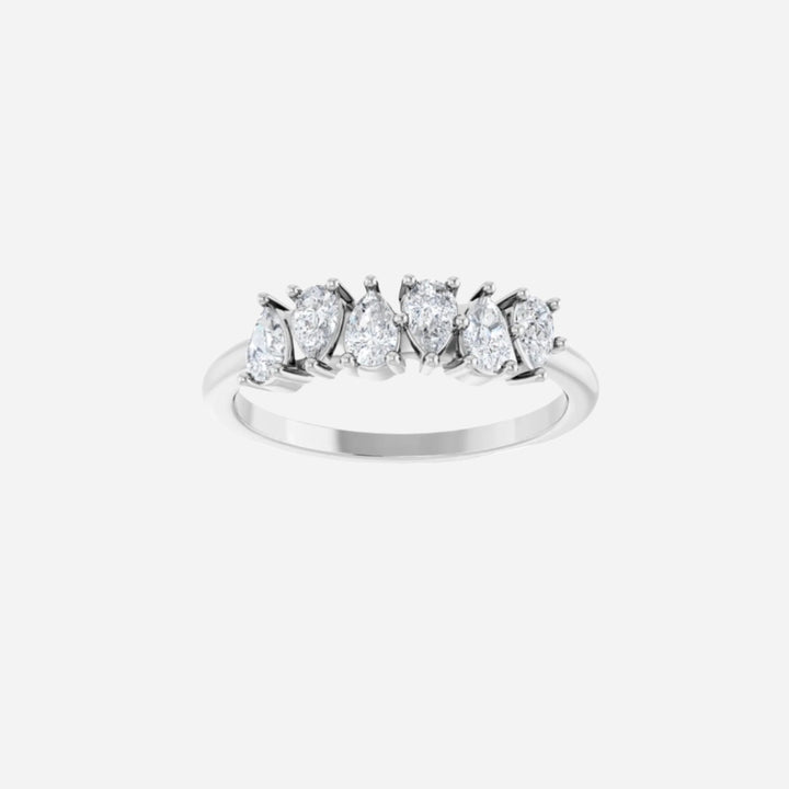 Platinum Natural Diamond Anniversary Band