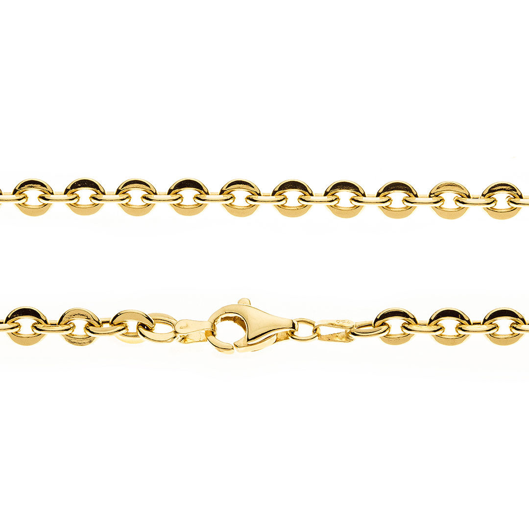 Corrente em ouro 14k - Tamanho: 23,5 polegadas - Largura do elo: 1,80 mm - Metal: Ouro amarelo 14k