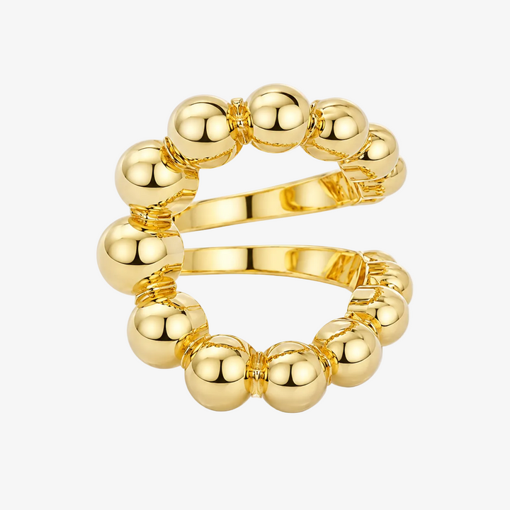 Anel de esferas em ouro 18k