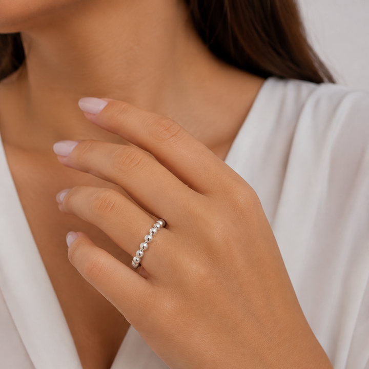 Anel de bola em ouro 18k