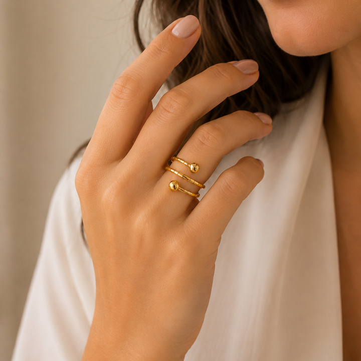 18k Gold Spiral Ring