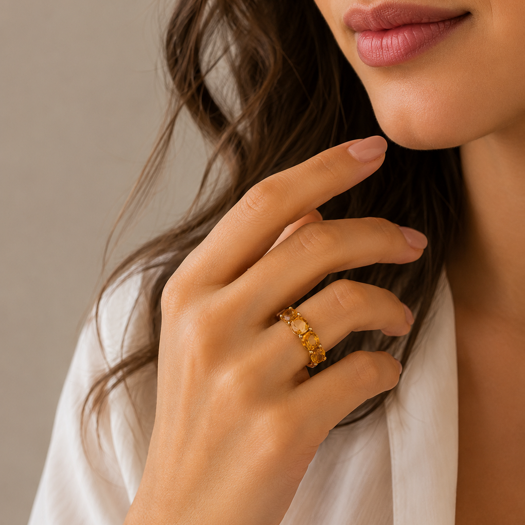 Gold Citrine Ring