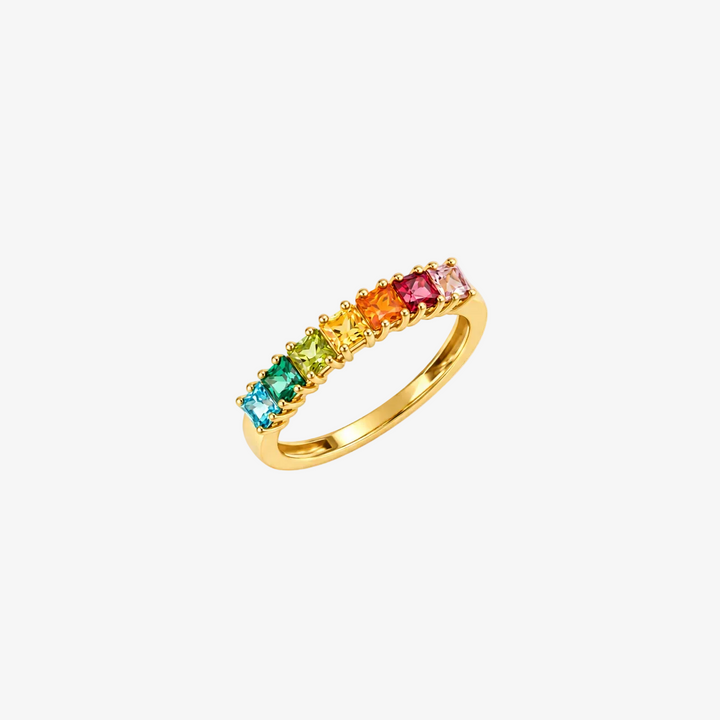 18K Yellow Gold Colored Topaz Ring