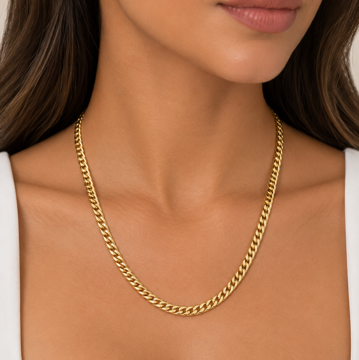 18k Yellow Gold Miami Cuban Link Chain – 4mm