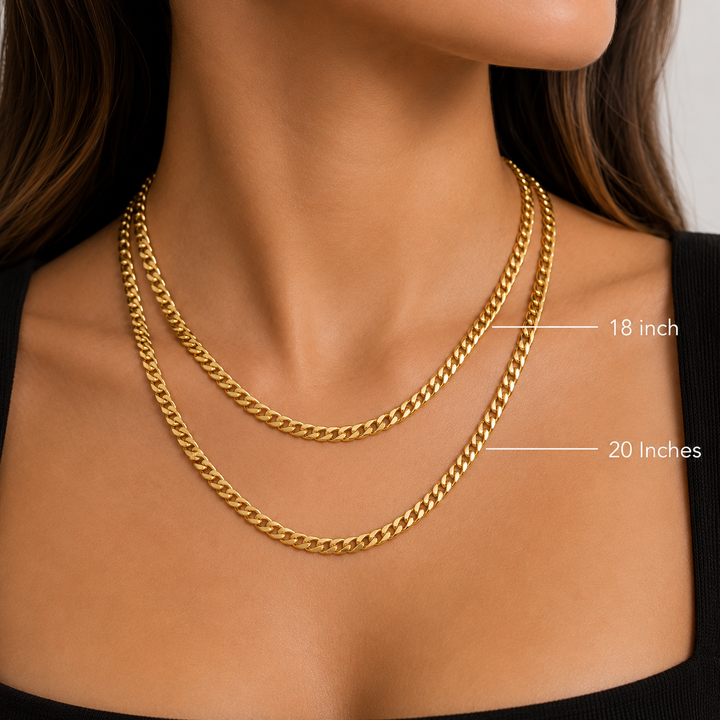 18k Yellow Gold Miami Cuban Link Chain – 4mm