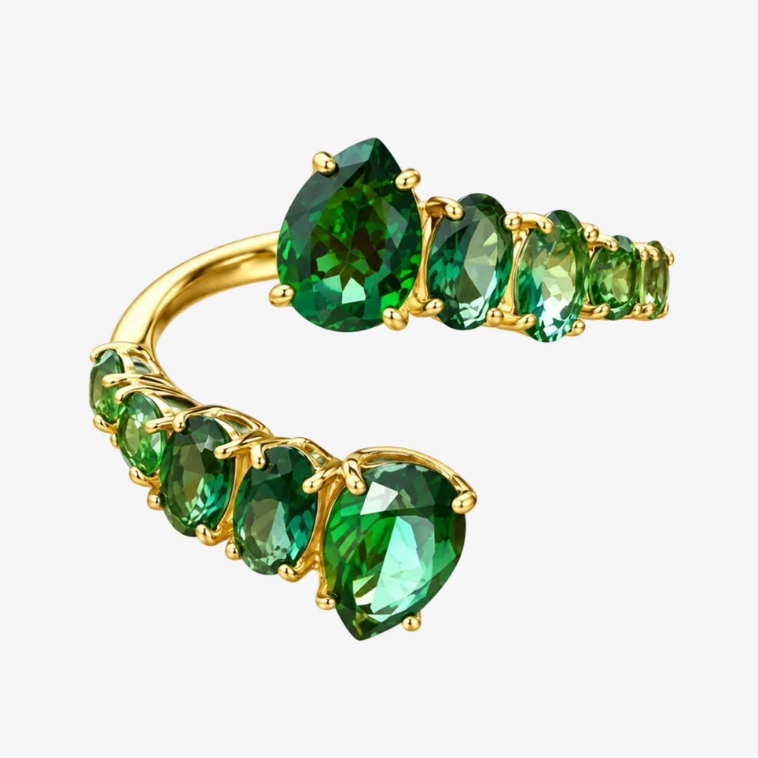 18K Yellow Gold Rainforest Topaz Ring