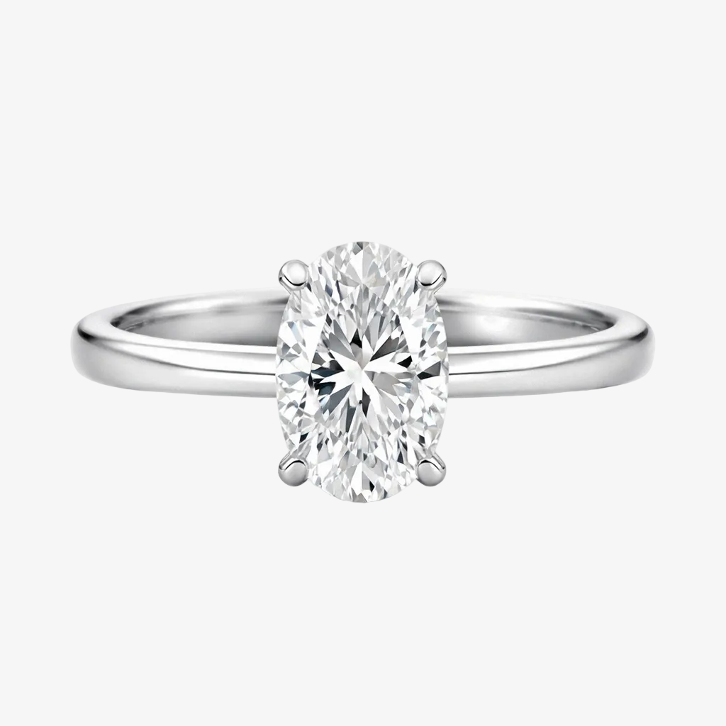 SOPHIA  - Lab Diamonds Oval-Cut Engagement Ring  1.5 cts 18K Gold
