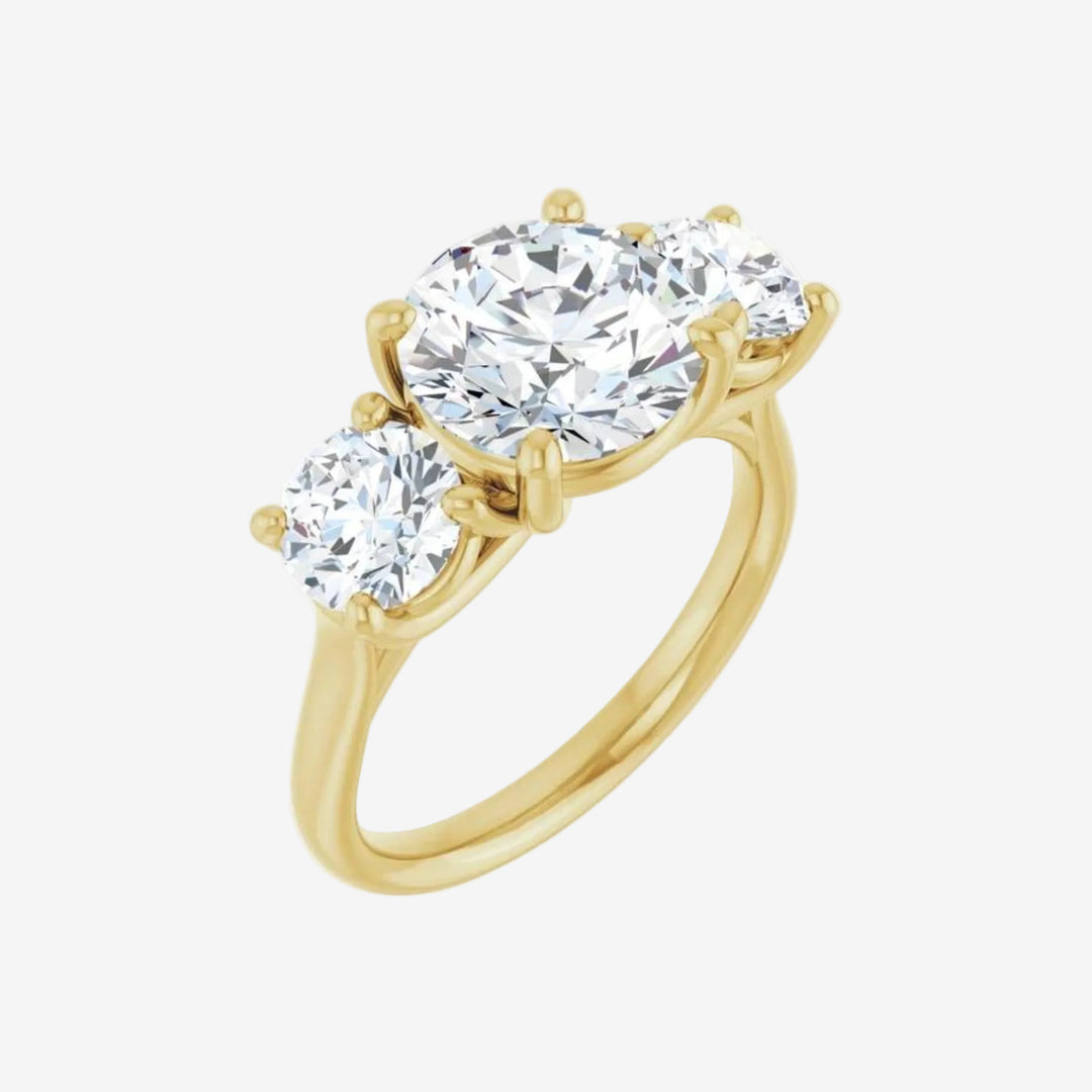 Engagement Ring Orchid Solid Gold - alternate view