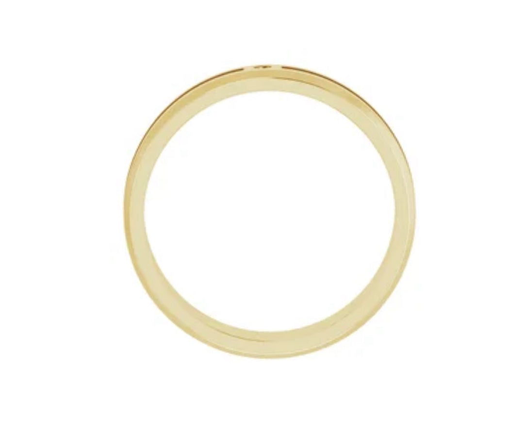 18k Yellow Solid Gold Band Ring