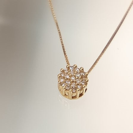 Diamond Point Necklace in 18k Gold