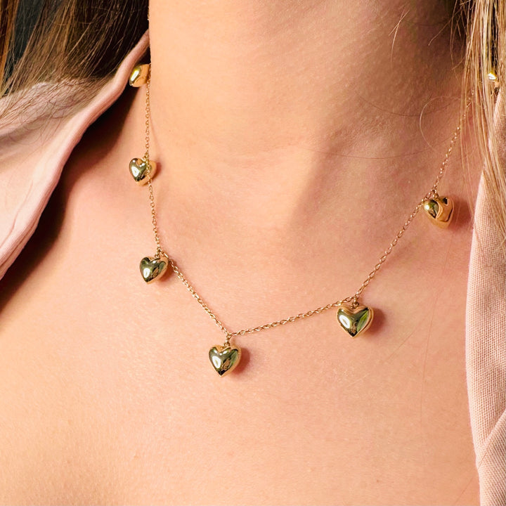 18k Gold Necklace Heart