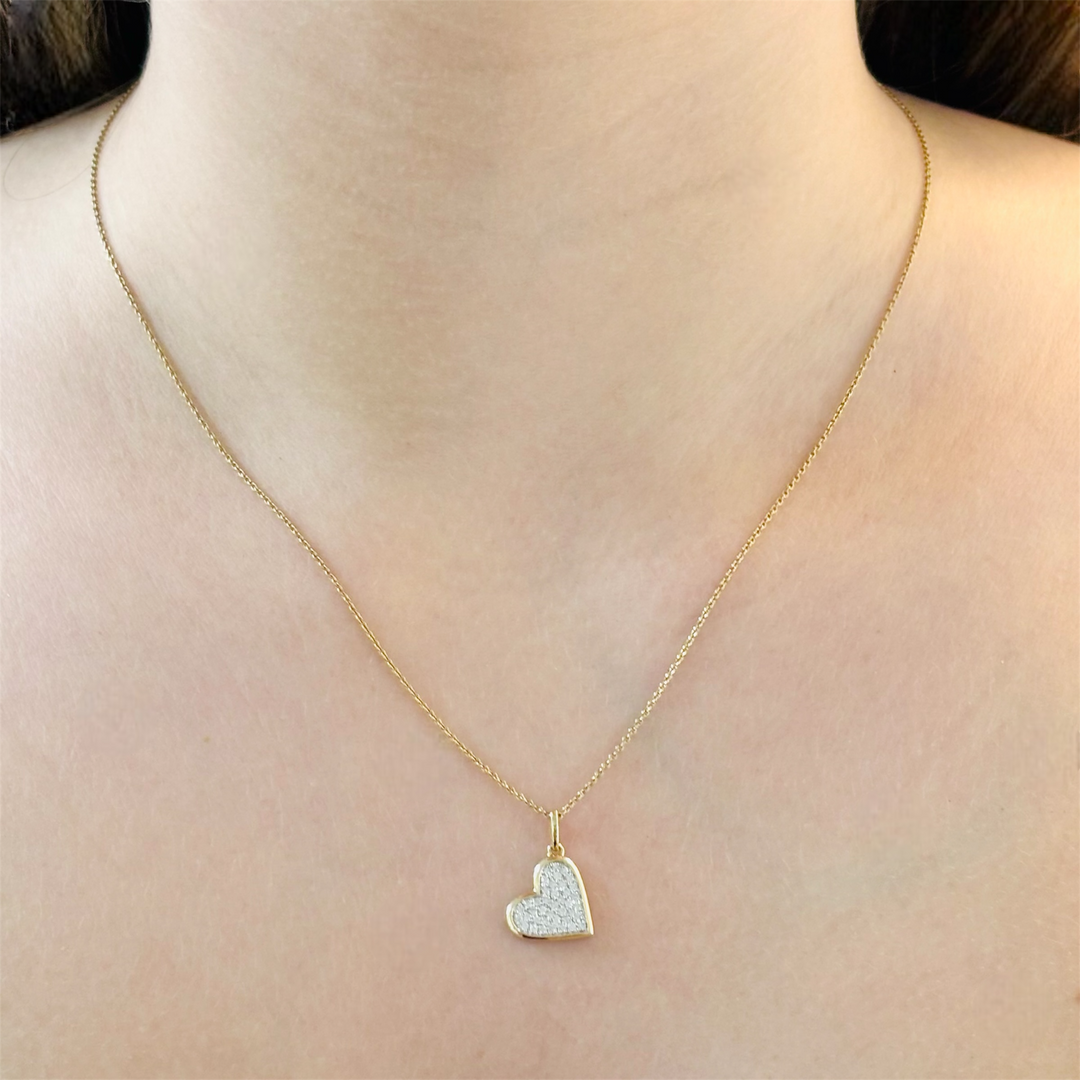 Natural Diamond Heart Necklace