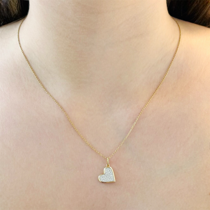 Natural Diamond Heart Necklace