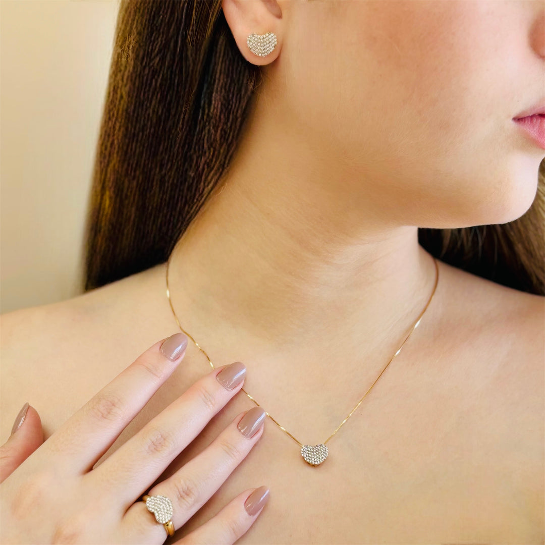 Gold Heart Pendant Necklace