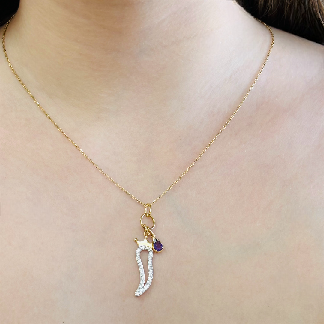 18k Gold Pepper Necklace