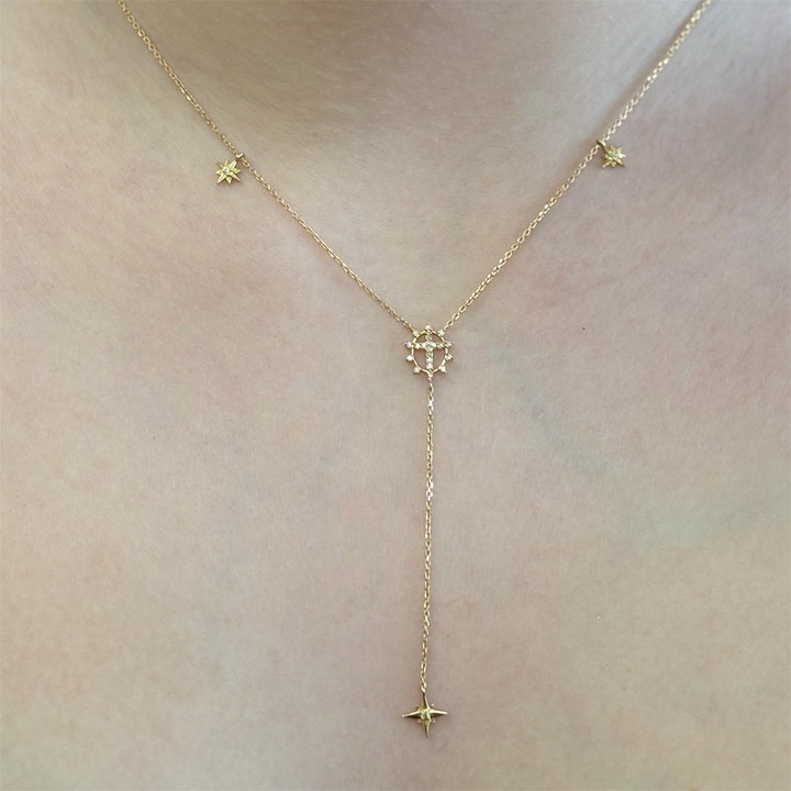 18k Gold Star Necklace