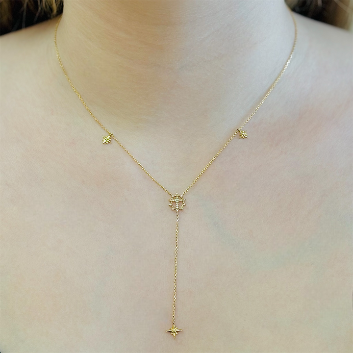 18k Gold Star Necklace