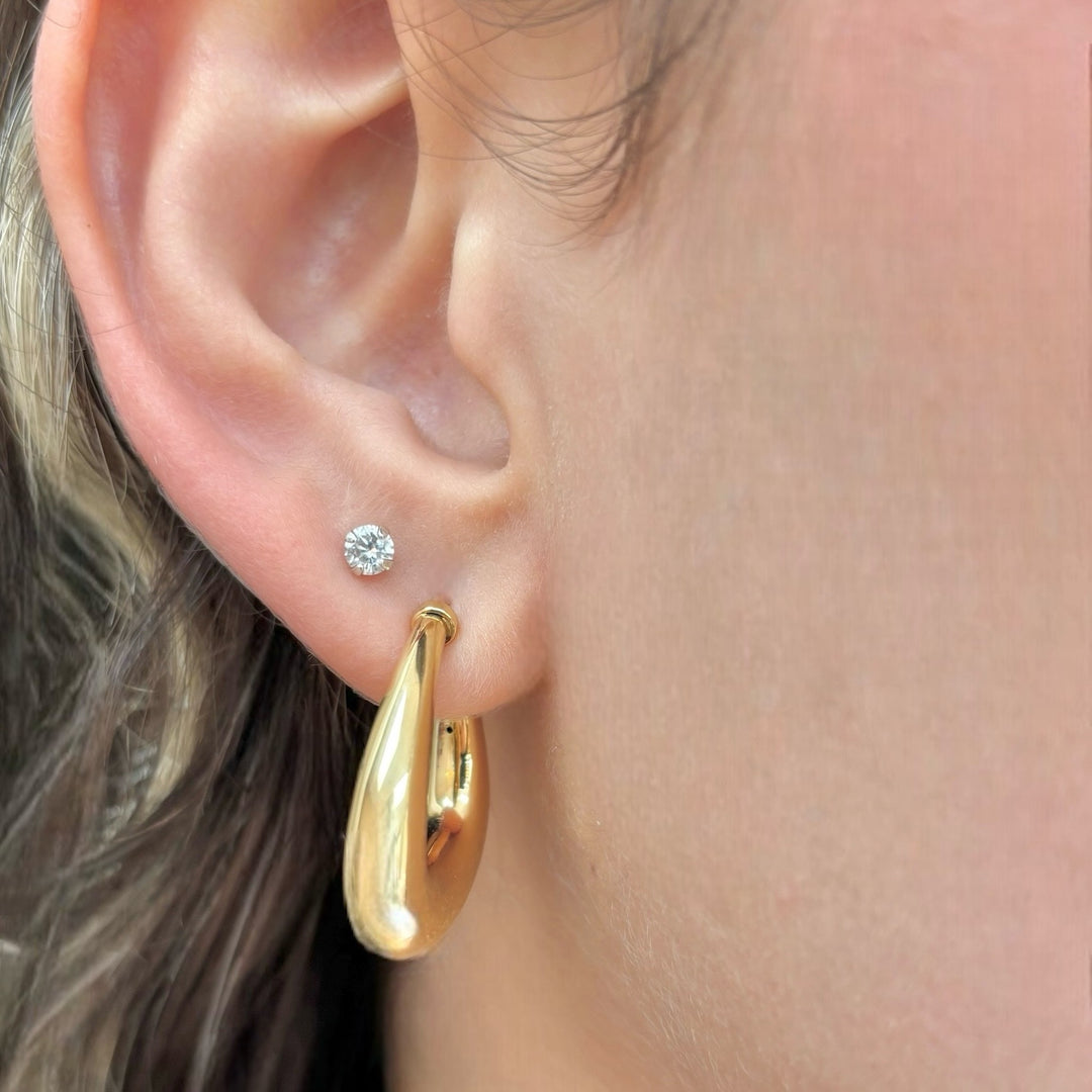 18k Gold Hoop Earring