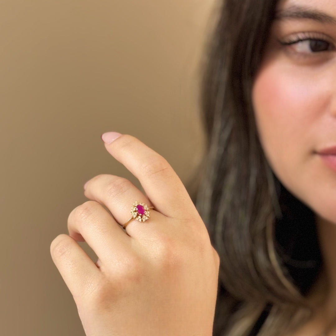 18k Ruby Gold Ring