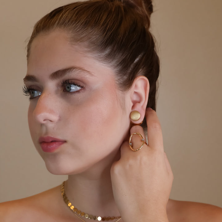 18k Gold Earring