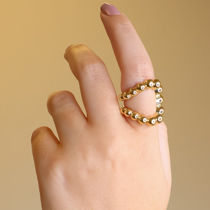 18k Gold Spheres Ring