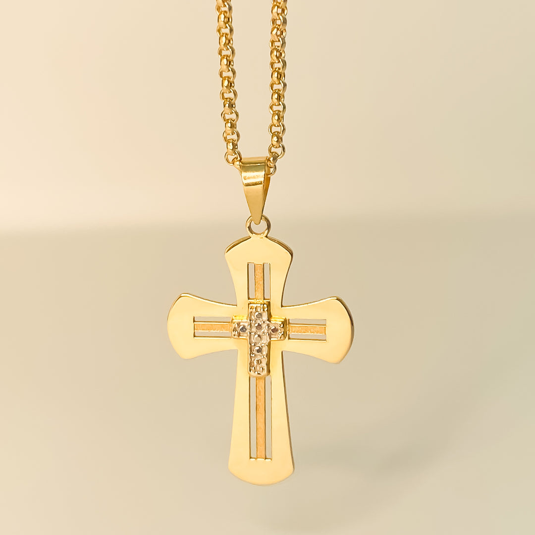 18k Gold Cross Pendant