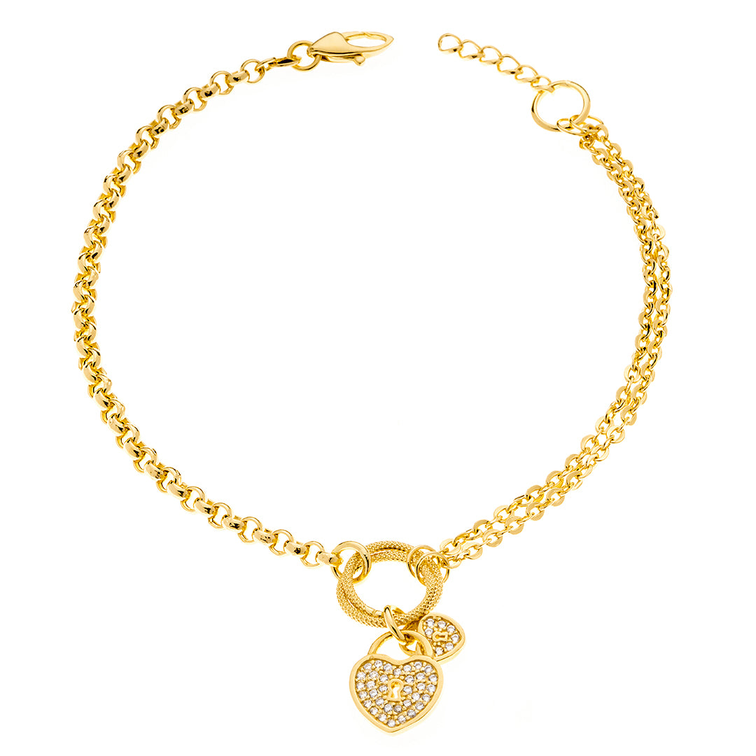 18k Gold Bracelet with Heart