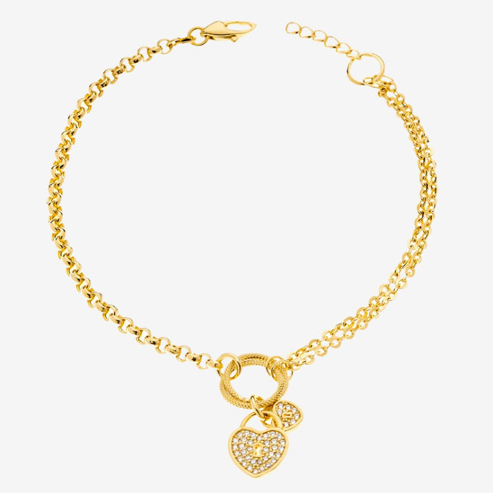 Pulsera de Oro 18k con Corazón