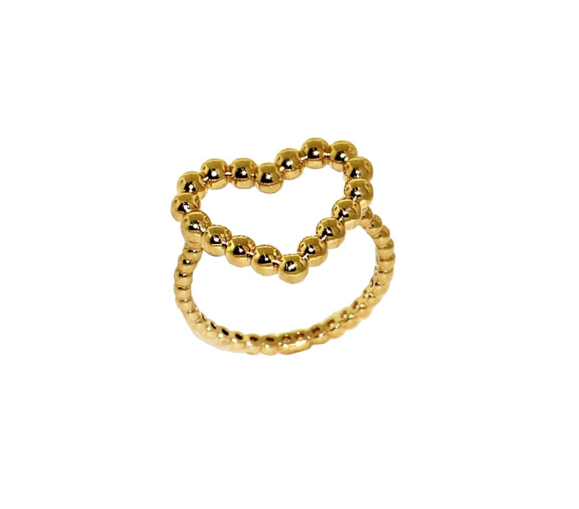 18k Gold Heart Ring