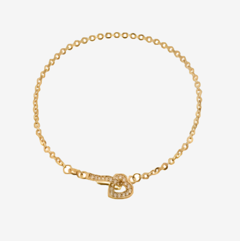 Pulsera Corazón Oro 18k