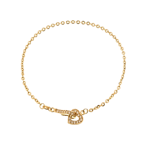 Pulsera Corazón Oro 18k