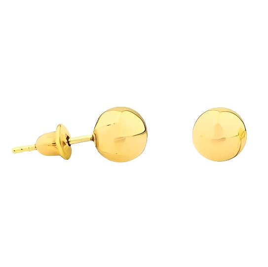 18k Gold Ball Earring