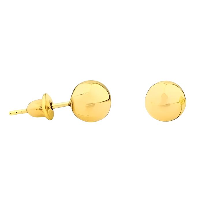 18k Gold Ball Earring