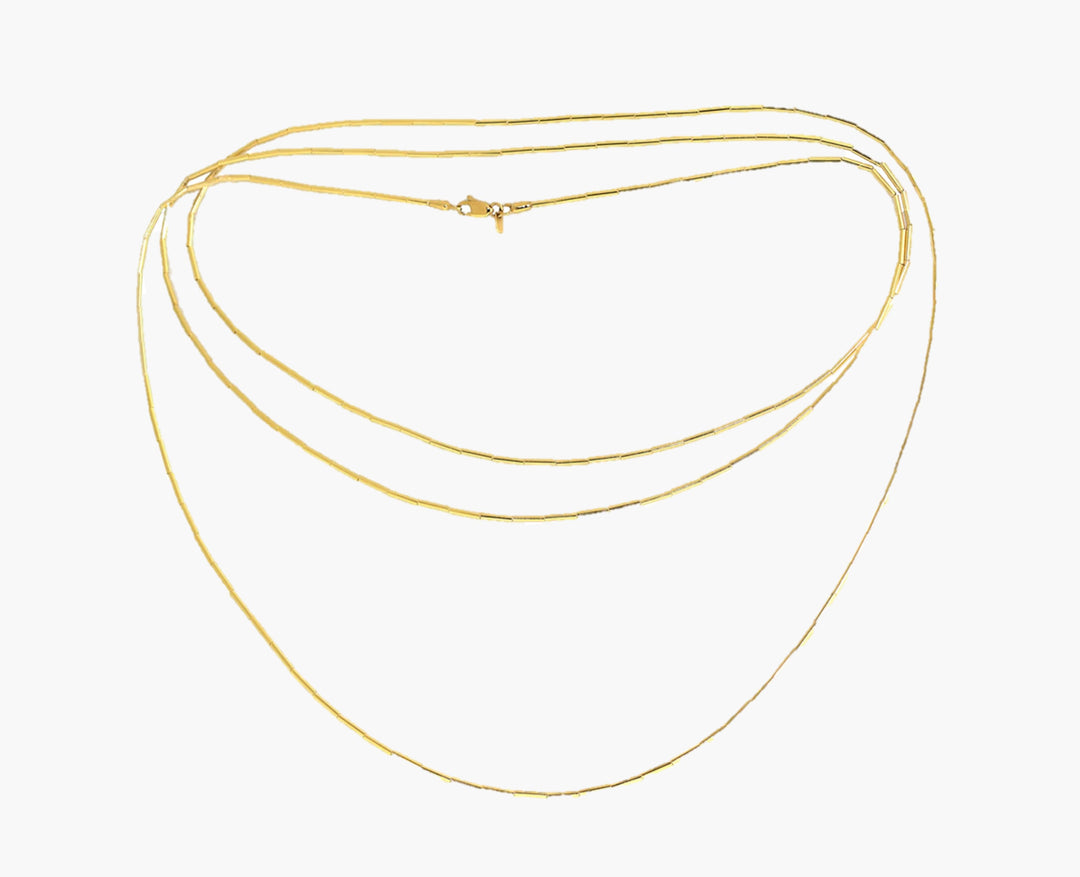 Versatile Canutilho Necklace in 18k Gold