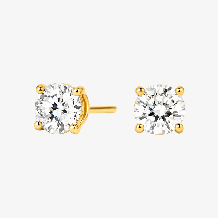 3 ctw Round Colorless Lab Grown Diamond Certified Stud Earrings, E, VS1 | IGI Certified