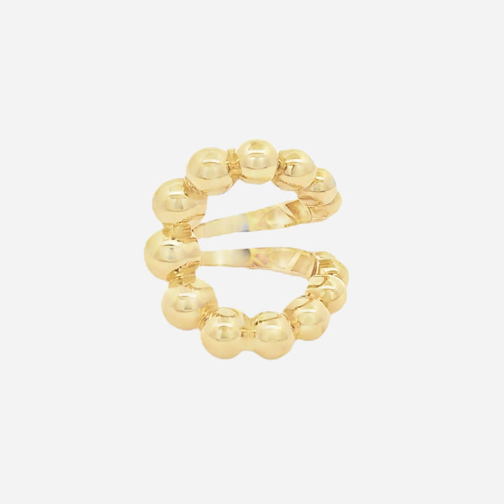 18k Gold Spheres Ring