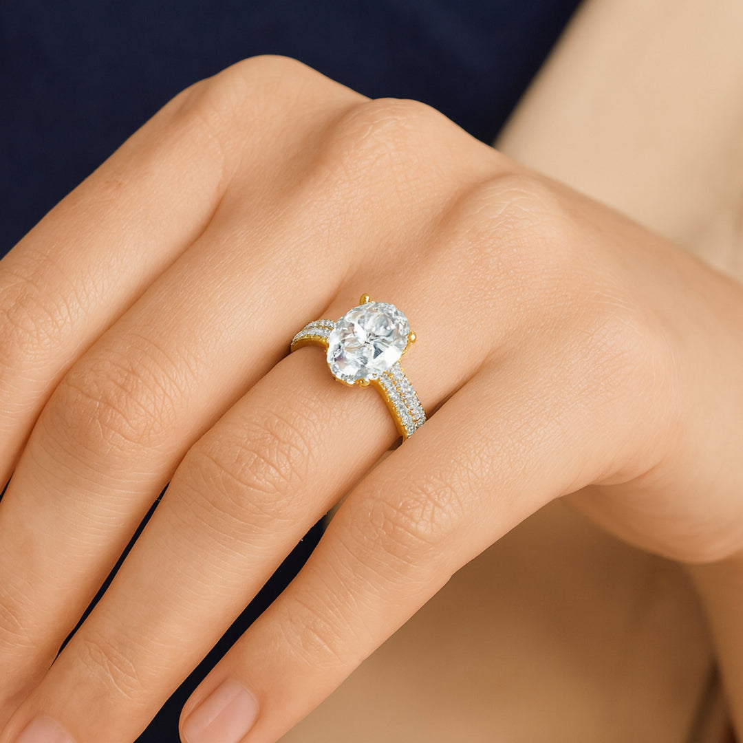 Oval Lab Diamond Engagement  Ring
