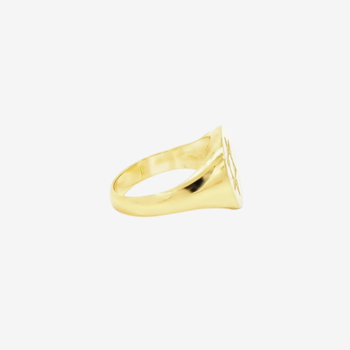 Gold Star of David Signet Ring