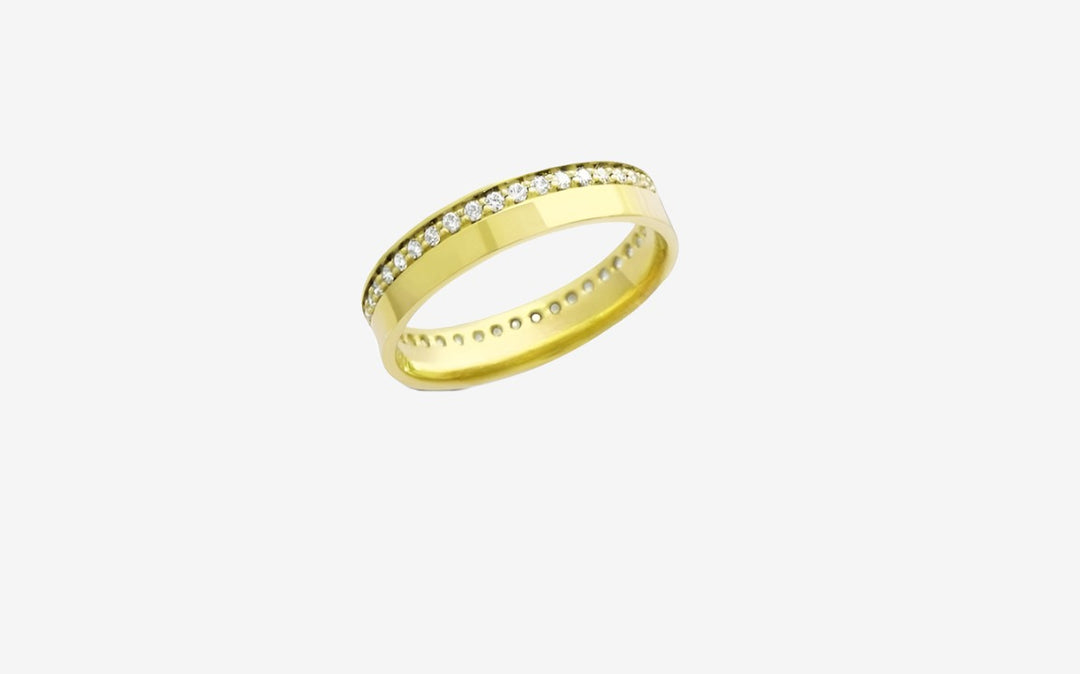 18k Gold Moissanite Ring
