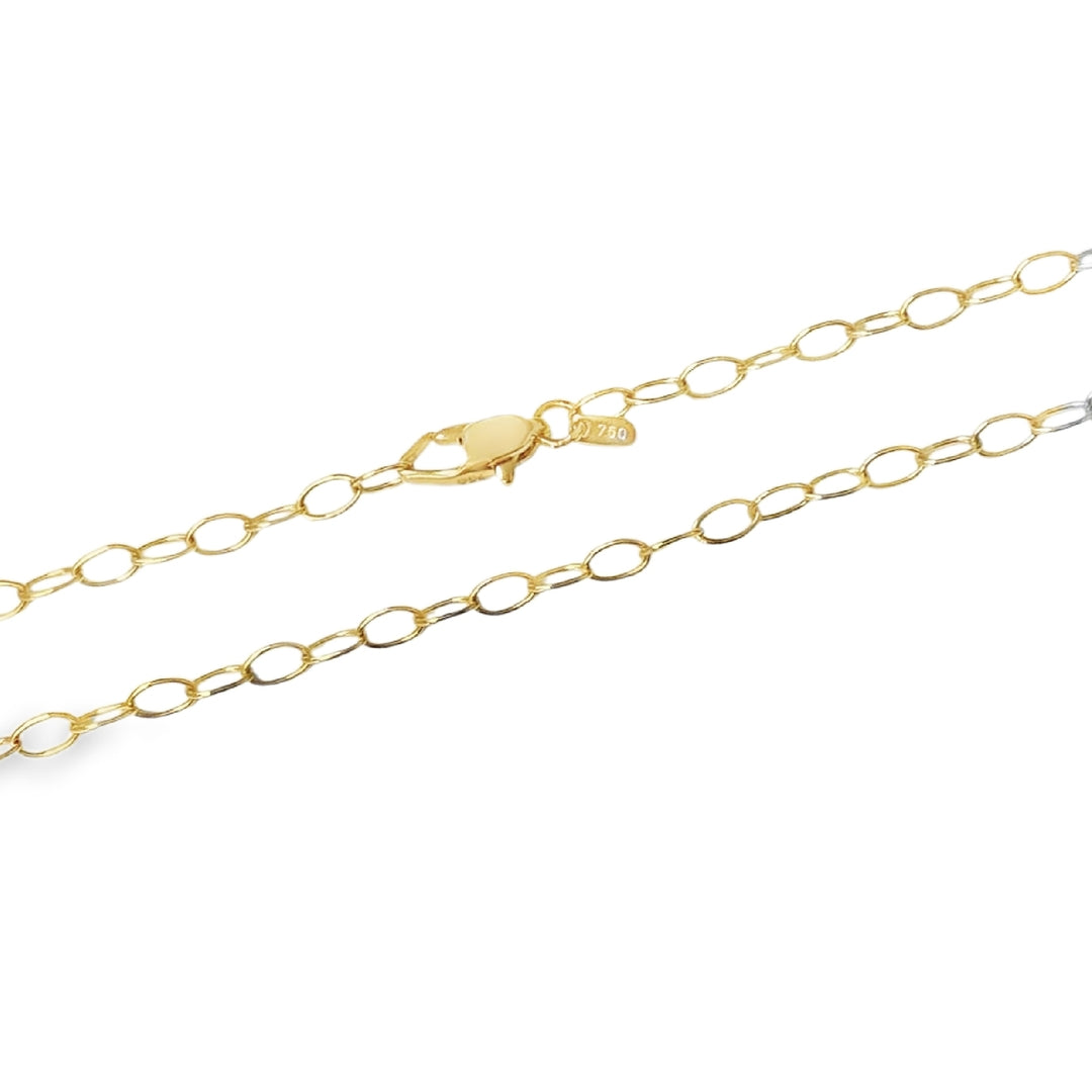 Cadena de eslabones de oro macizo de 18 quilates