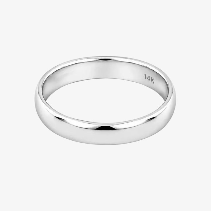 14k White Gold Classic Wedding Band