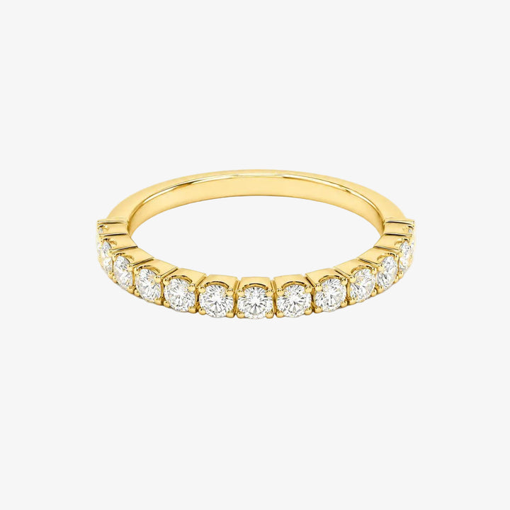 18k Yellow Gold Wedding Band - Natural Diamonds