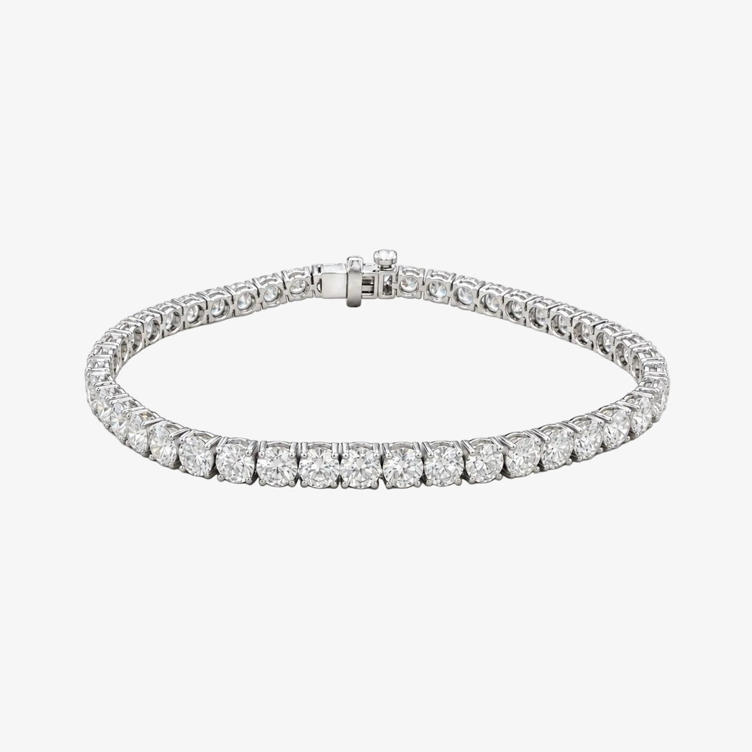 14K White Gold 10ct Lab Diamond Tennis Bracelet