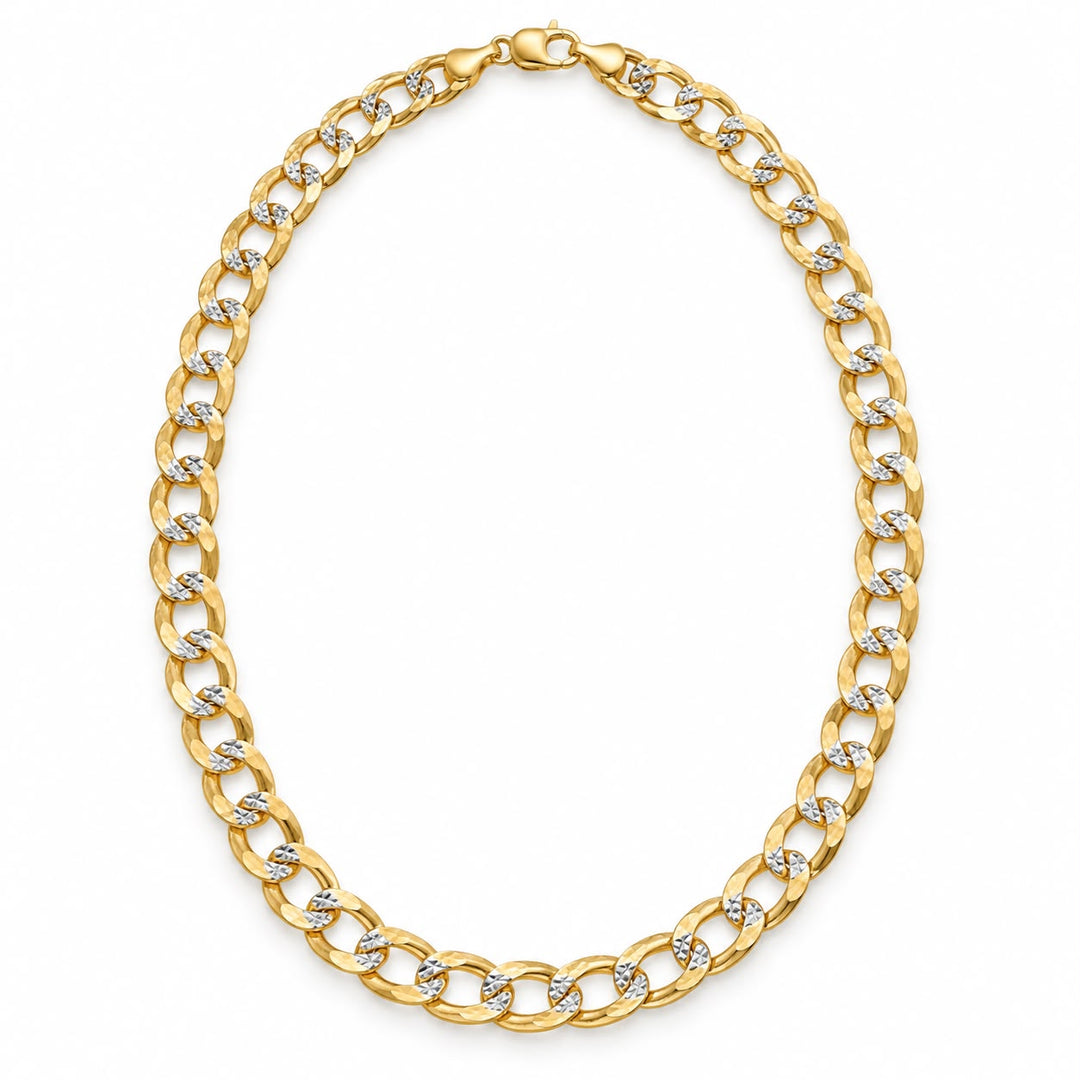 14k yellow and white gold chain