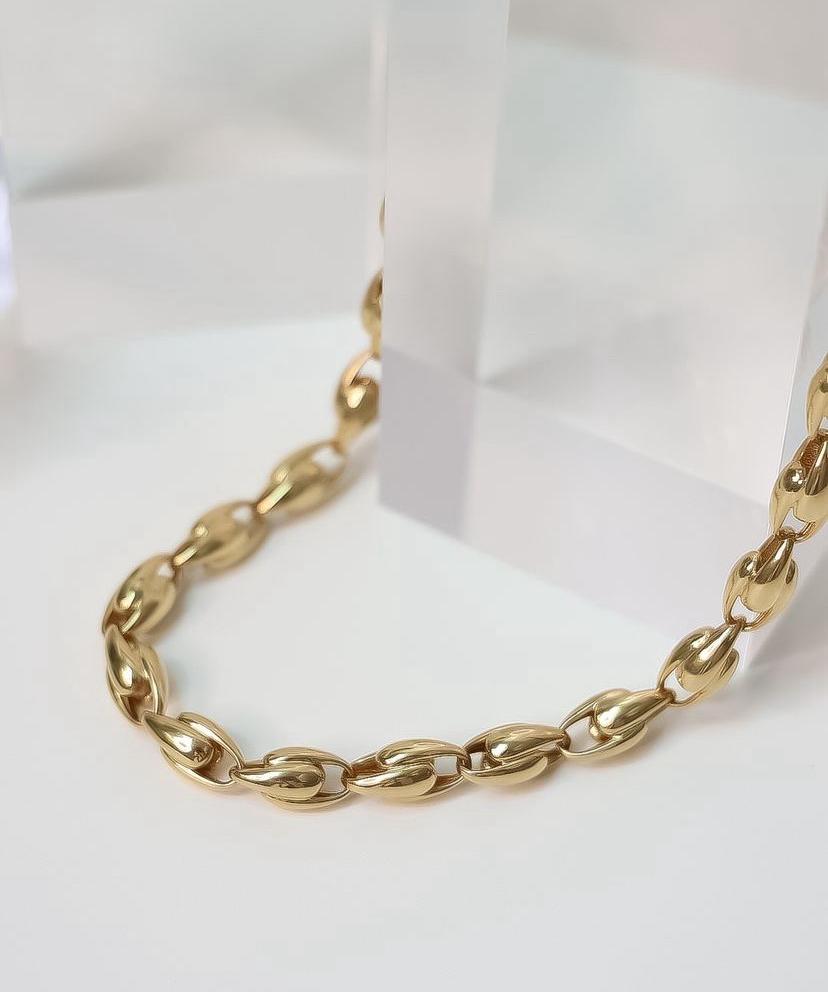 French Link Chocker 18k Gold