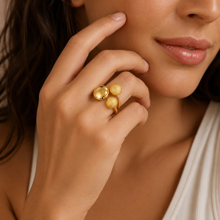 Anel de Bola em Ouro 18k