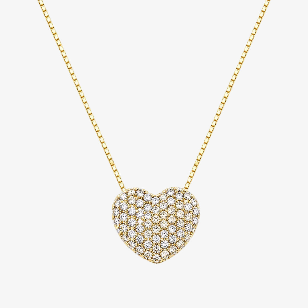 Gold Heart Pendant Necklace