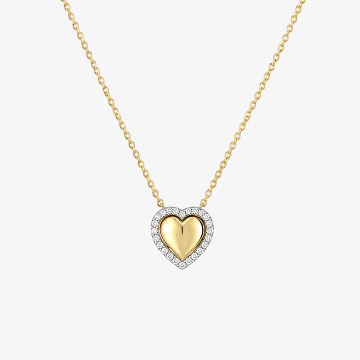 Colar Coração com Diamante em Ouro 18k