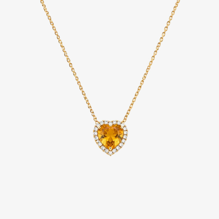 Collar de oro citrino de 18 quilates