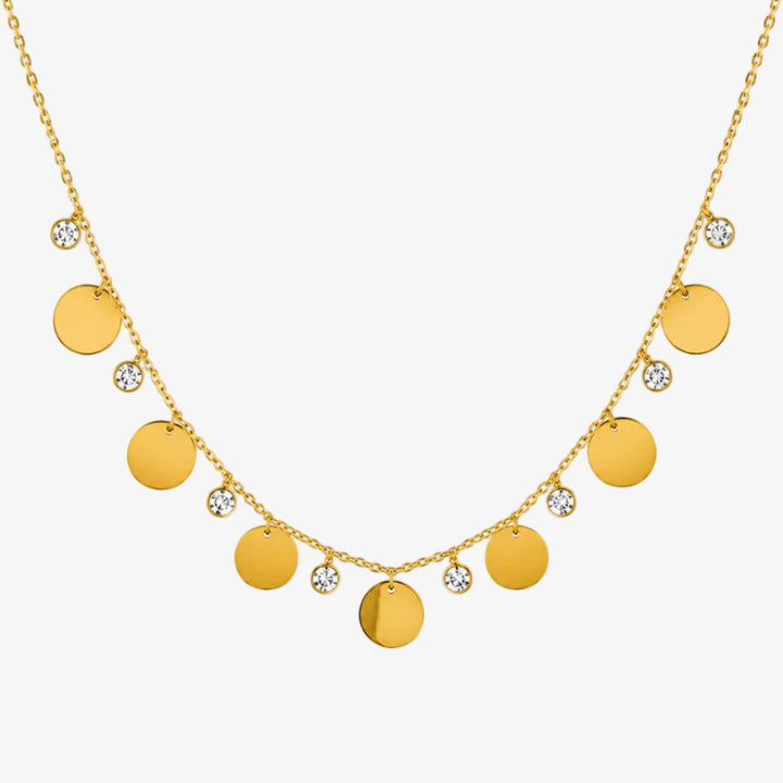 18k Gold White Topaz Necklace
